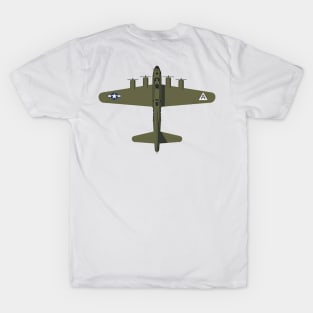 Olive Green B17 2D plane T-Shirt